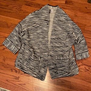 Size M black and white cardigan